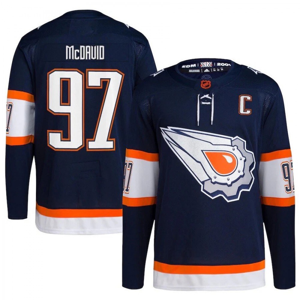 Connor McDavid Edmonton Oilers Navy Reverse Retro 2.0 Player Jersey-Pro Kit Vault | Brand New 26/27 Sports Jerseys